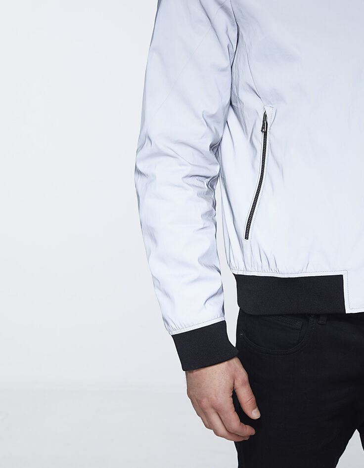 Blouson gris RÉFLÉCHISSANT esprit bomber Homme-5