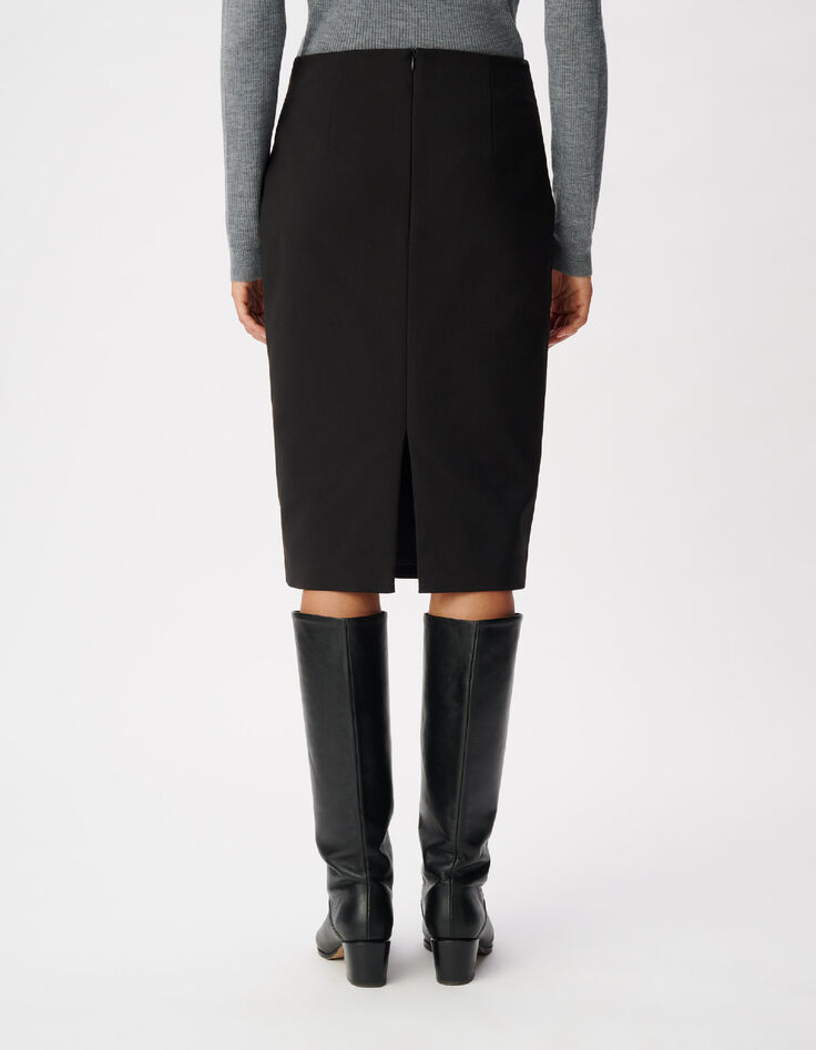 Jupe crayon noire Femme-4