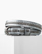 Ceinture en cuir effet argent et clous femme-2