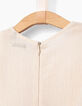 Vestido beige claro bordado niña-6