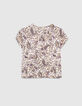 Wit T-shirt twee materialen Ecovero® kasjmier rug meisjes-4