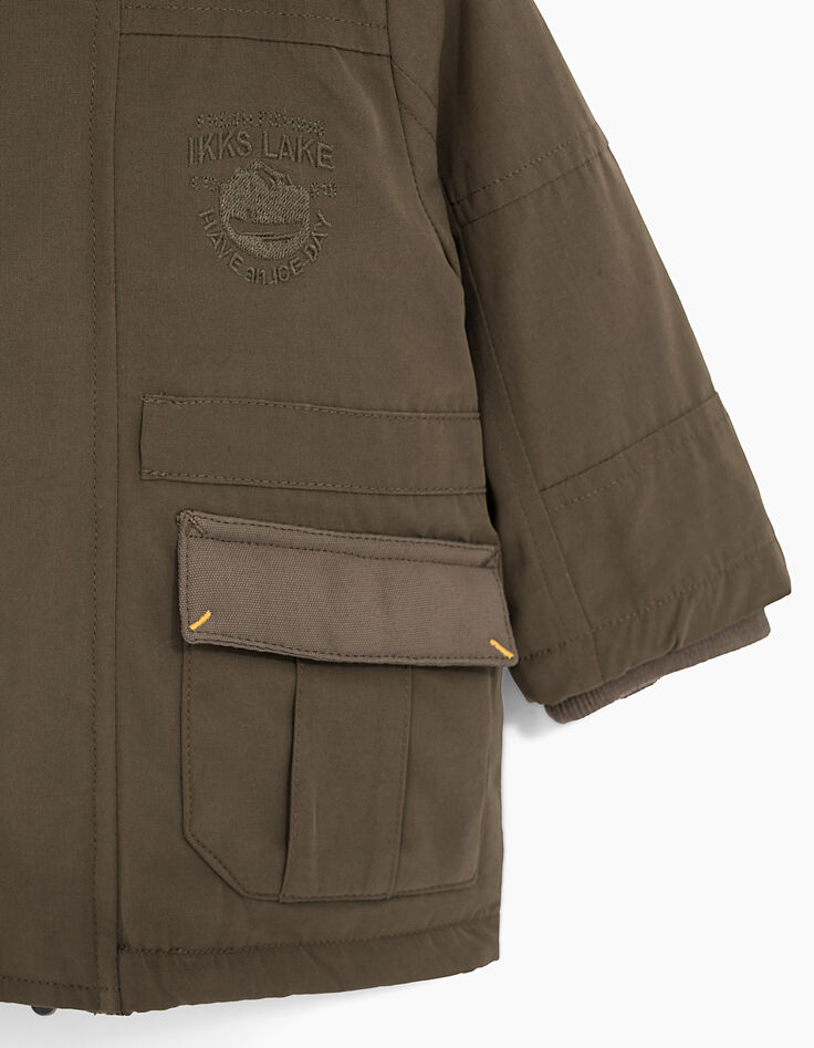 Kaki parka babyjongens -5