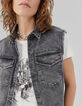 Grijs overshirt in katoen dames-4