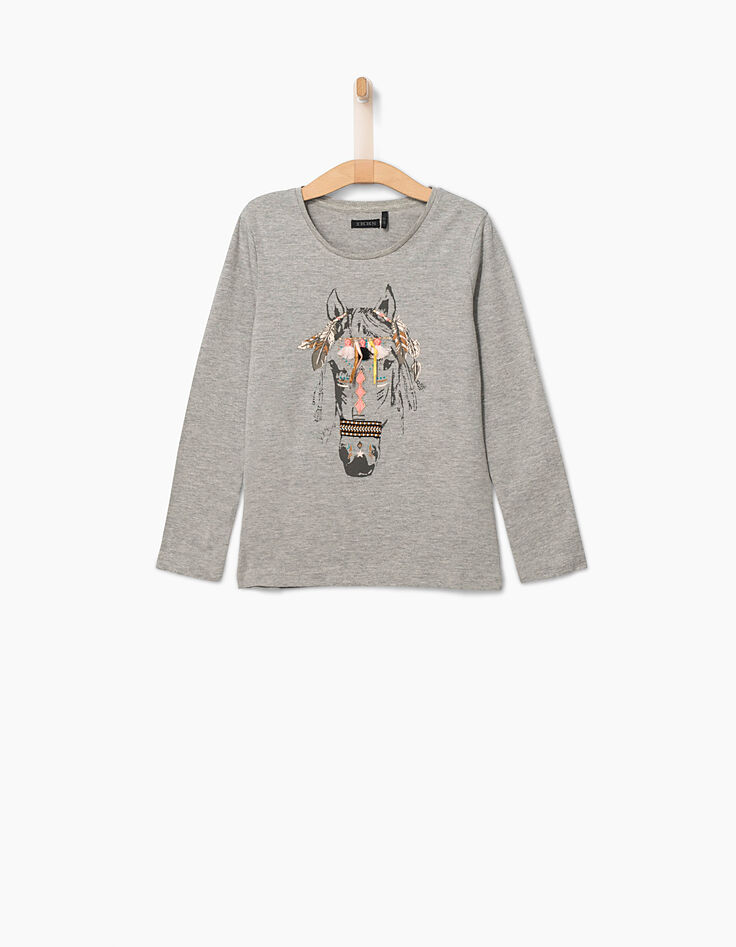 Tee-shirt cheval fille-2