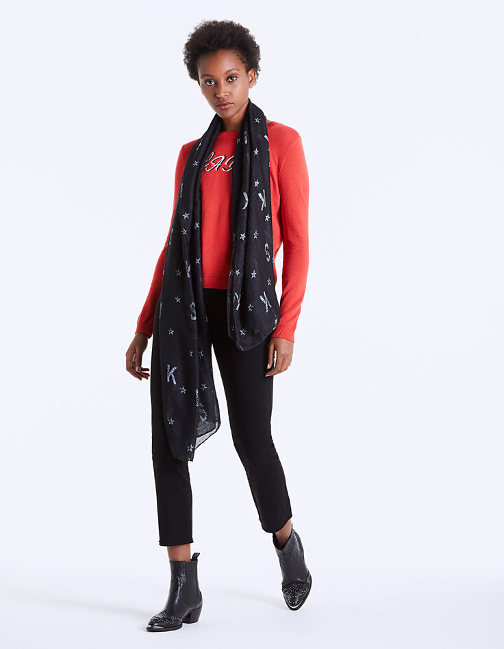 Jersey tricot punto fino mensaje L.A Drive mujer-6