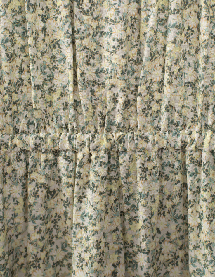 Wei&szlig;es, langes M&auml;dchenkleid aus Ecovero&reg; mit Blumenprint -4