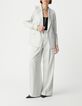 Veste de costume crois&eacute;e gris paillet&eacute; Femme-1