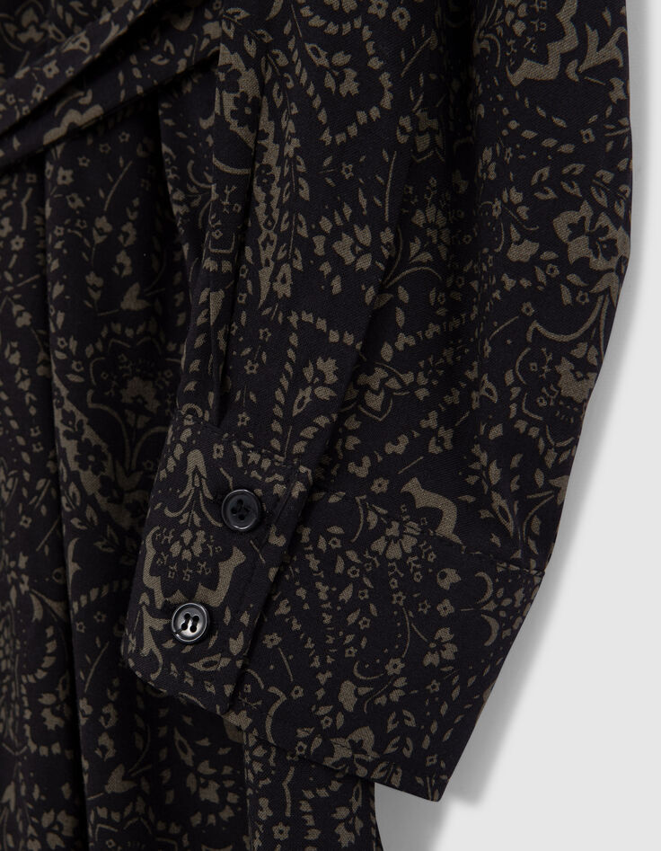Robe kaki LENZING™ ECOVERO™ cachemire floral Femme-7