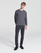 Men’s charcoal grey and white 2-in-1 T-shirt-6