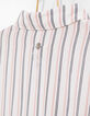 Chemise blanche à rayures marine et rose fille-5