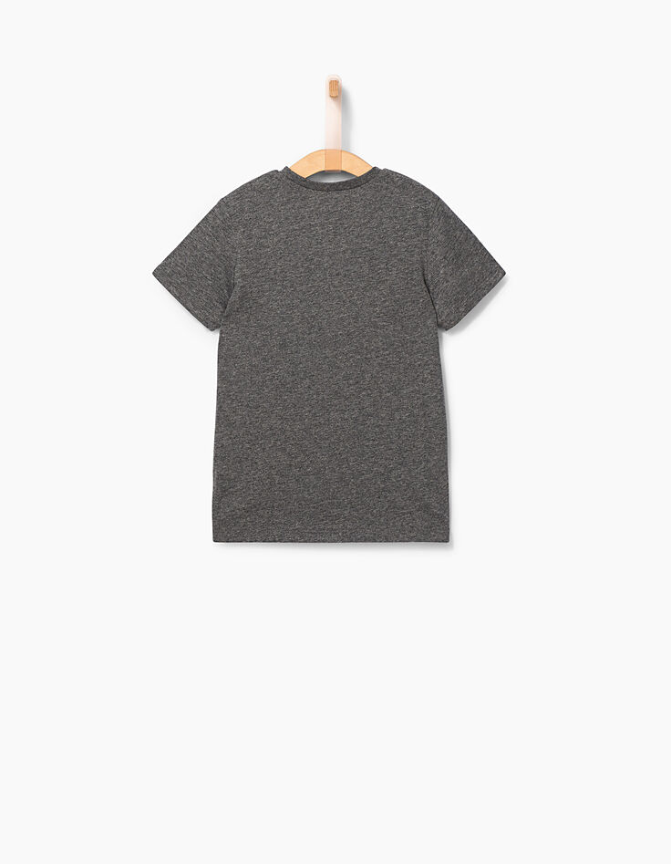 Tee-shirt gris foncé brodé scorpion garçon -4