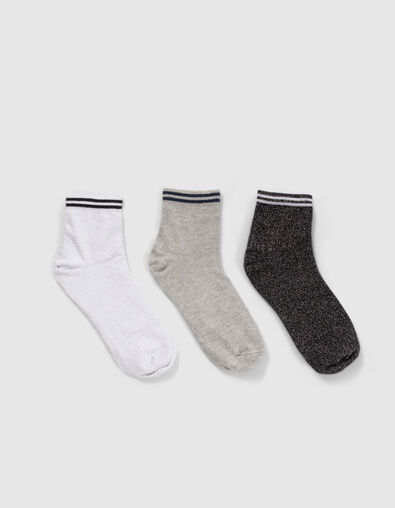 Women’s black/white striped socks - IKKS