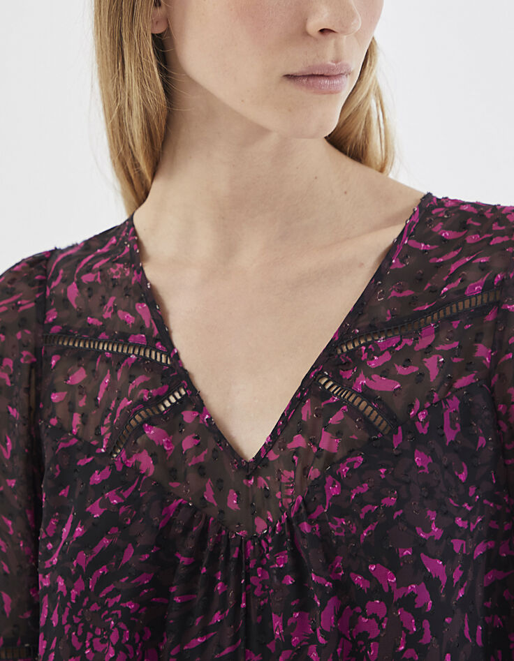 Damenbluse aus Plumetisvoile mit Cosy Flowers-Print-5