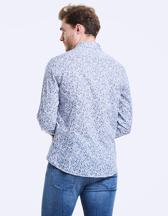 Men's stone Liberty floral slim shirt - IKKS