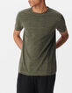 Herren-T-Shirt, khaki, faux-uni, Rollkragen-2