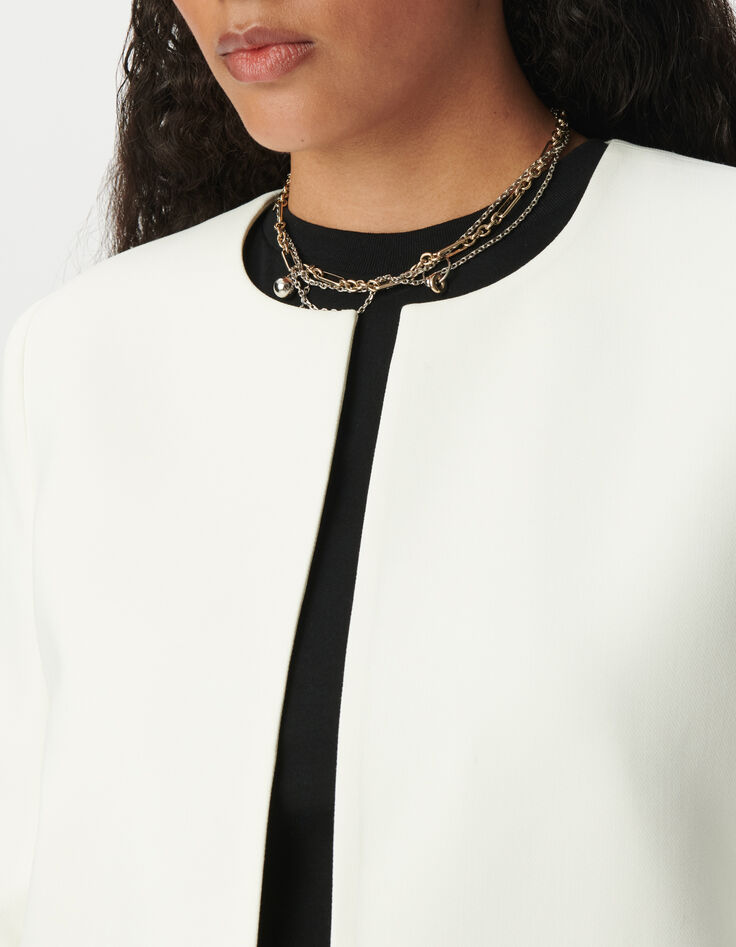 Ecru Bolerojacke in Cropped-L&auml;nge-4