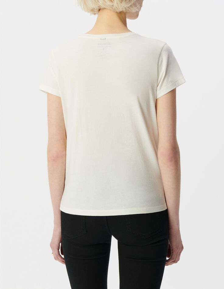 Tee-shirt rock blanc coton bio visage BLONDIE Femme-3