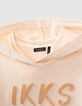 Peach sweater met bouclé letters jongens-2