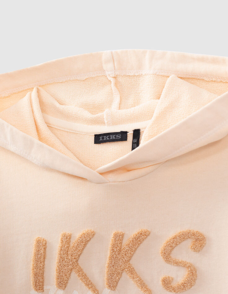 Peach sweater met bouclé letters jongens-2