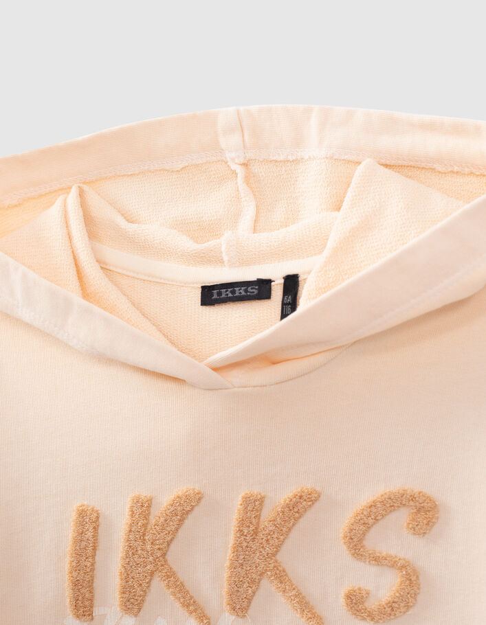 Boys’ peach sweatshirt with bouclette lettering - IKKS