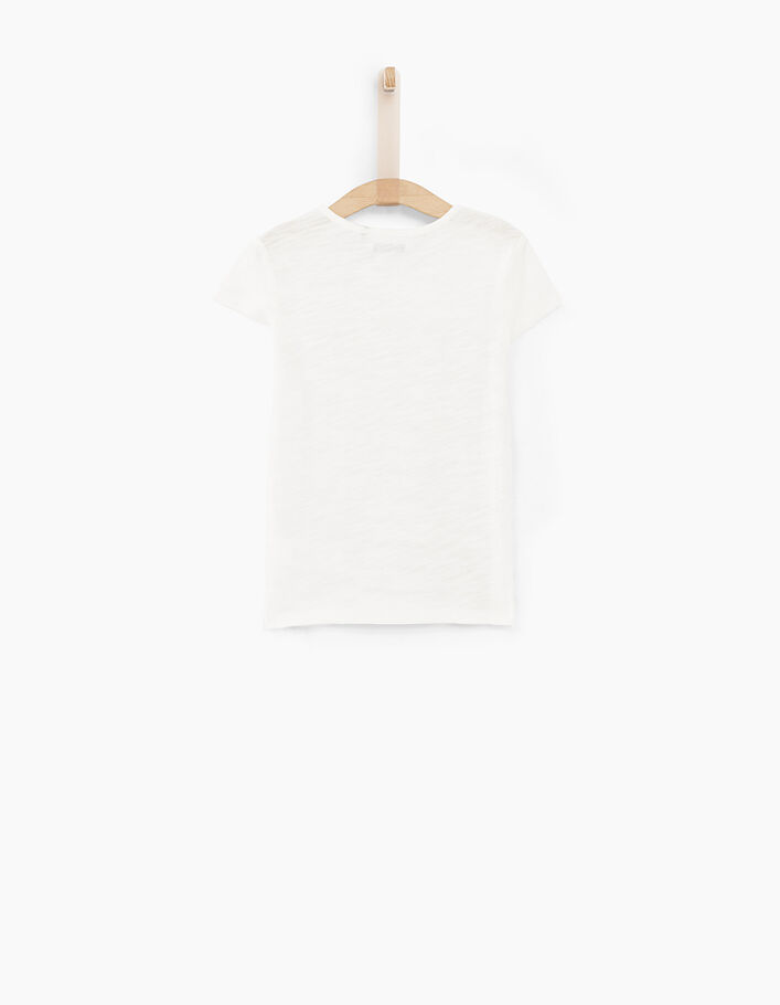 Gebroken wit T-shirt met strepen of Amour voor meisjes - IKKS