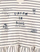 Bio matrozen-T-shirt met schootje babymeisjes -2