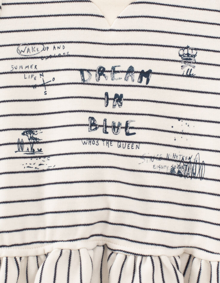 Bio matrozen-T-shirt met schootje babymeisjes -2