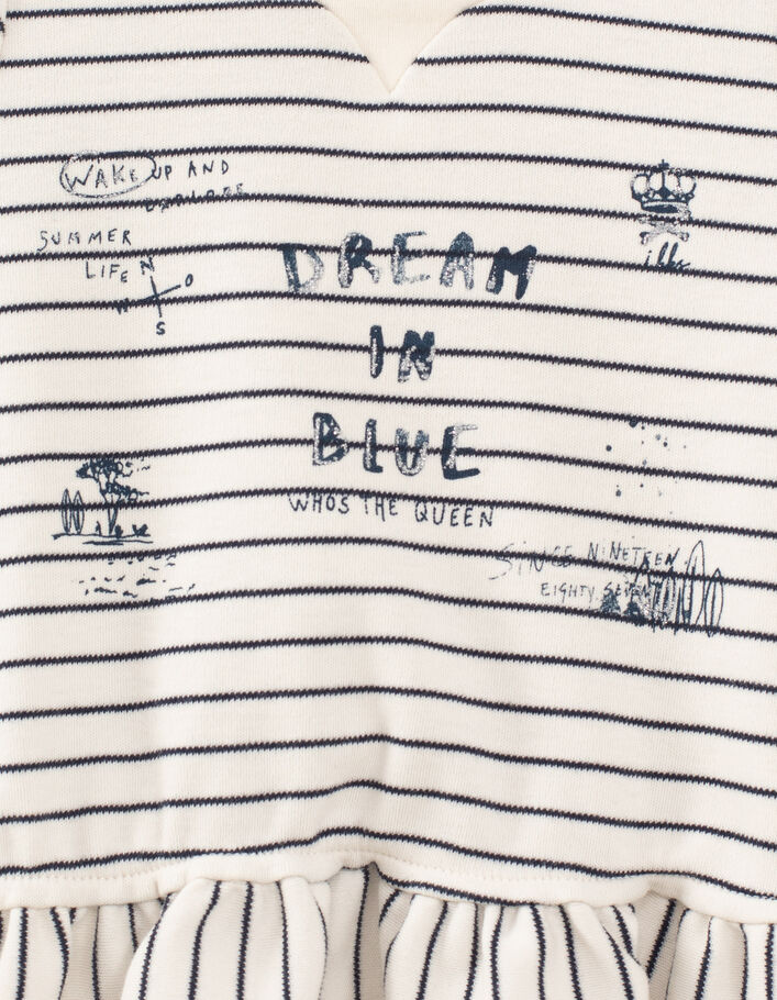 Bio matrozen-T-shirt met schootje babymeisjes  - IKKS