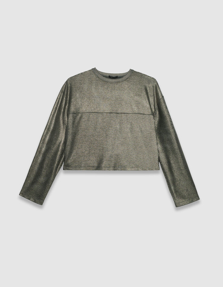 Sweat en résille anthracite Femme-6