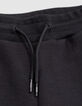 Ch&aacute;ndal bimaterial negro con bolsillos para ni&ntilde;os-5