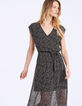 Vestido largo de crepé estampado minimalista-3