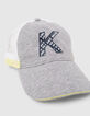 Gorra gris, blanco y amarillo niño-4
