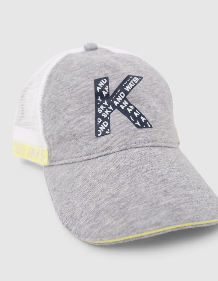 Gorra gris, blanco y amarillo niño-4