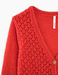 Cárdigan rojo lipstick mohair mezclado calado I.Code-2