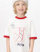 T-shirt blanc coton bio bords-côtes rouges garçon-1