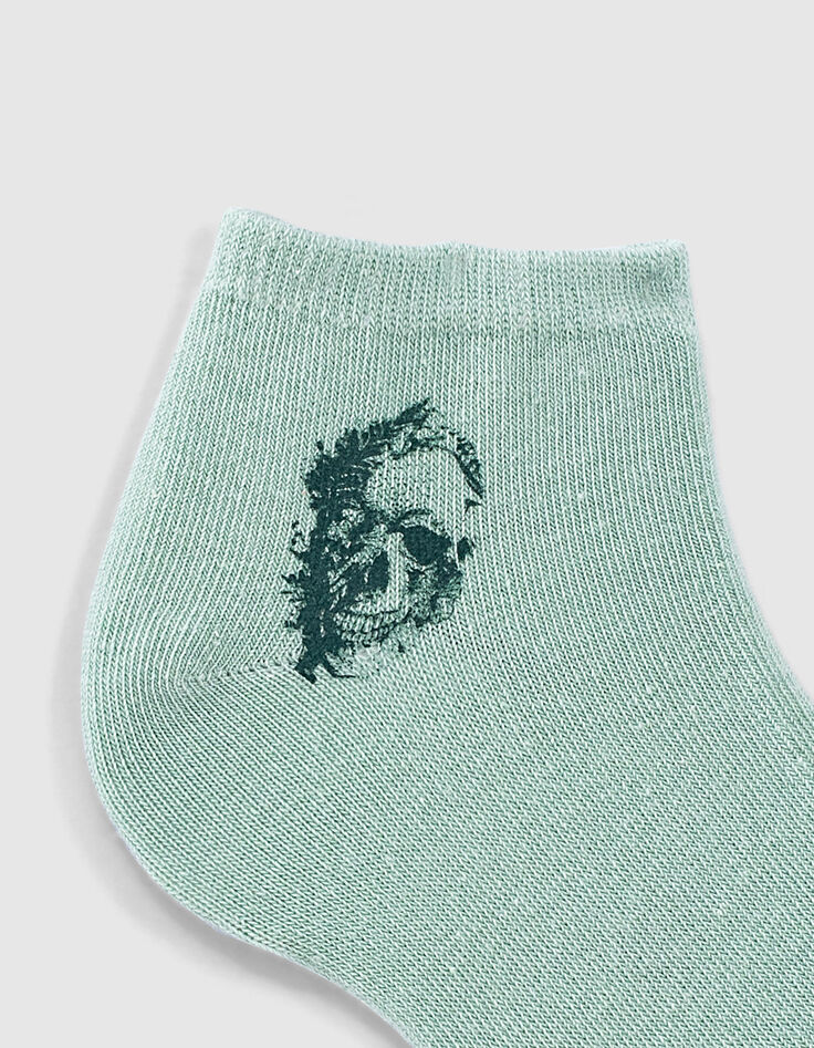 Boys’ aqua and ribbed white socks -4 Boys’ aqua and ribbed white socks -4