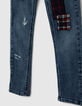 Light Blue Slim-Jungenjeans mit Karopatches -7