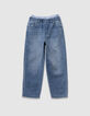 Trompe-l'oeil blauwe baggy jeans voor jongens-1