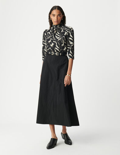 Jupe longue noire trapèze Femme - IKKS