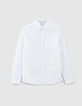 Camisa SLIM blanca con línea negra BasIKKS Hombre-5