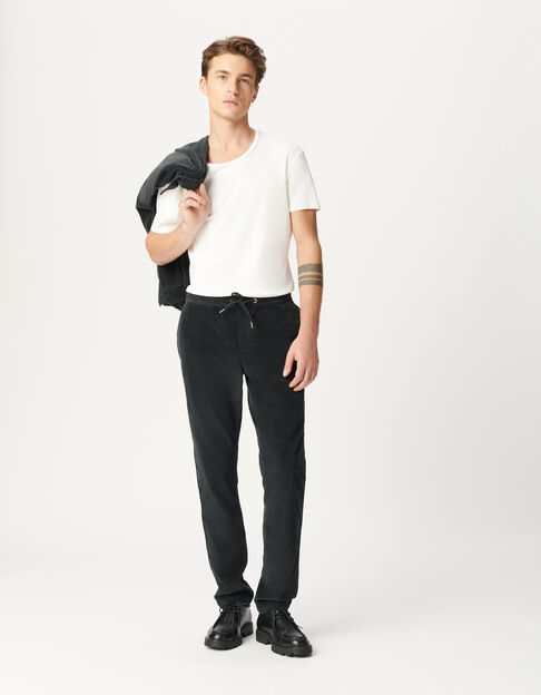 Jogpant gris velours côtelé Homme - IKKS