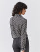Hemdblouse Pure Edition in viscosezijde grafische bloem-2