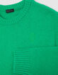 Grüner flauschiger Strickpullover für Jungen-8