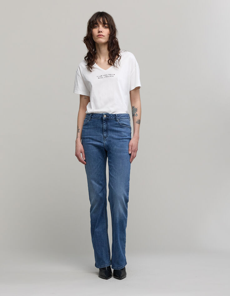 Camiseta blanca de algod&oacute;n org&aacute;nico para mujer-5