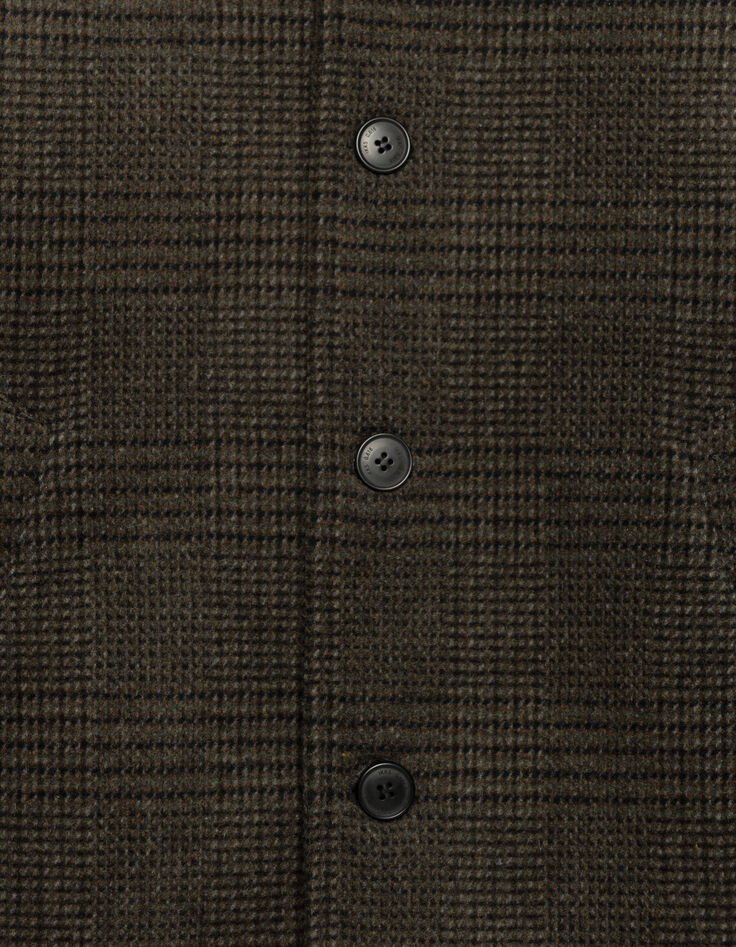 Men’s khaki check coat-9