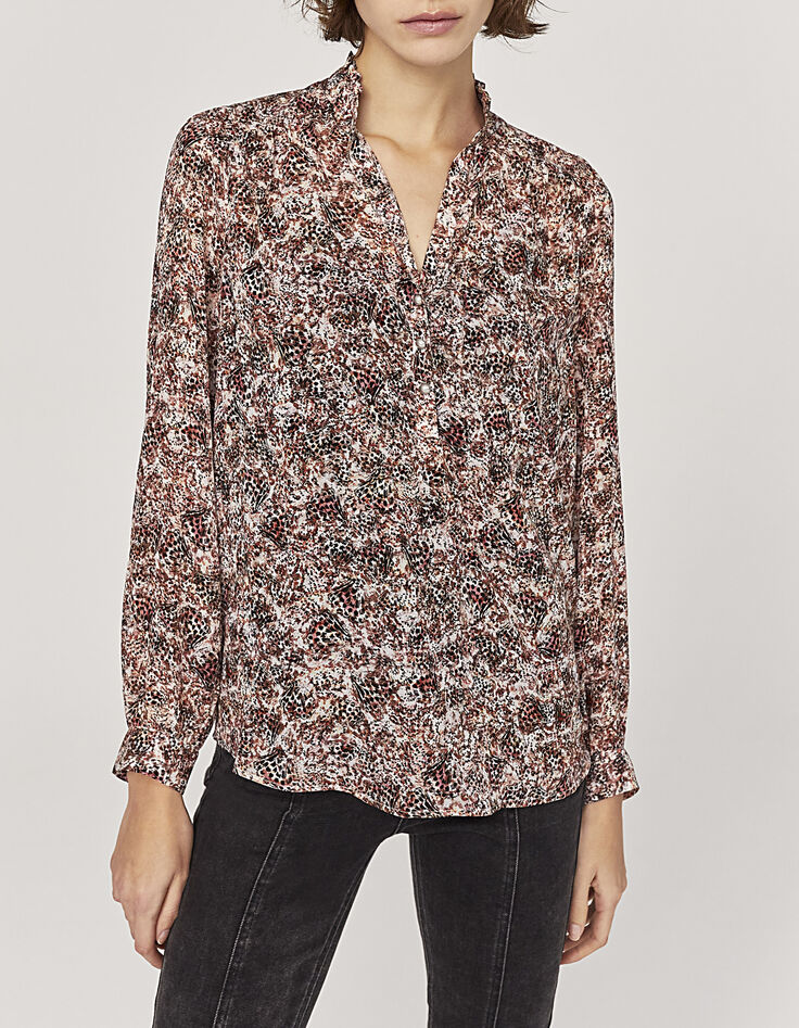 Blouse en voile recyclé imprimé papillons femme-2