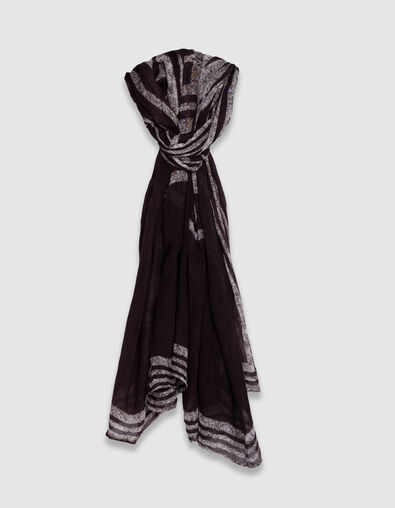 Sjaal bordeauxrood motief Heren - IKKS