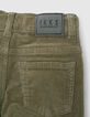 Pantalon slim kaki velours garçon -5