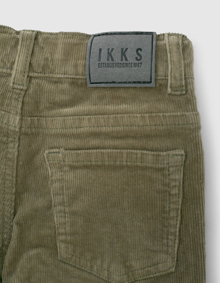 Pantalon slim kaki velours garçon -5 Pantalon slim kaki velours garçon -5