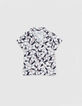 Chemise blanc coton bio imprimé origamis bébé garçon-1